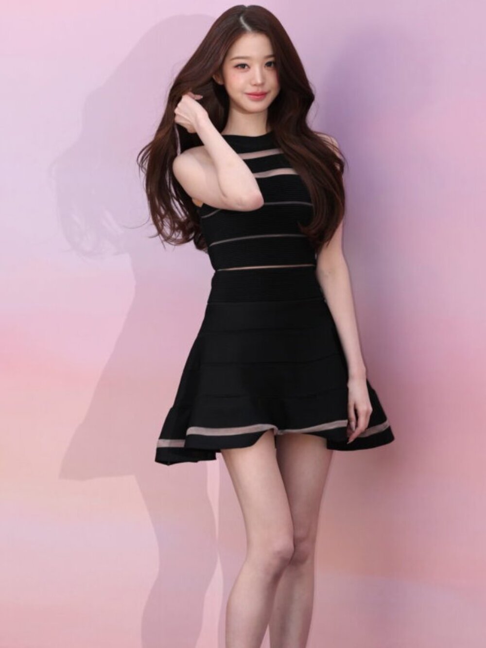 Wonyoung Style Black Dress